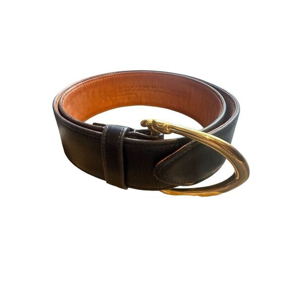 COACH Accessories - COACH 3906 Vintage Navy Belt Small Brass Buckle